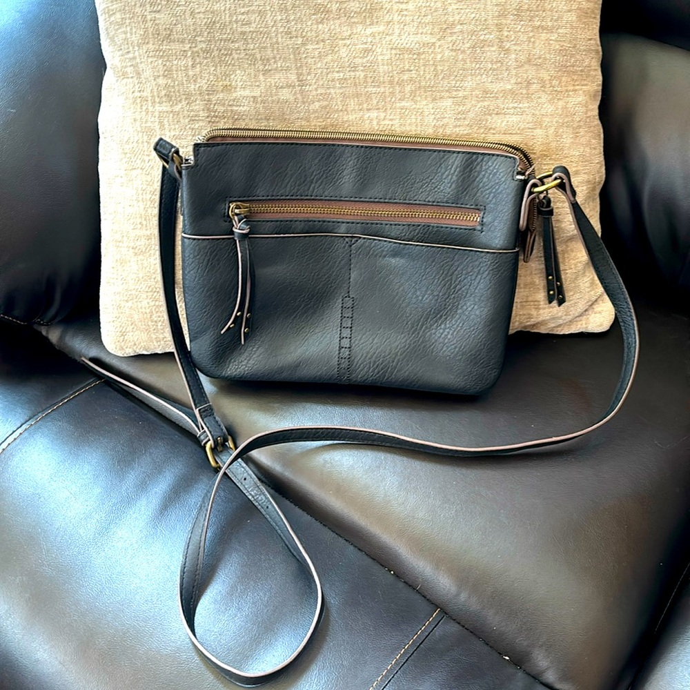 Black small cross body purse adjustable strap